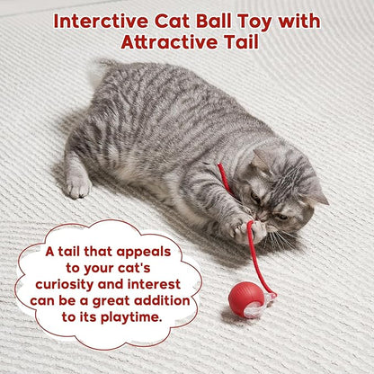 Interactive Cat Toy Dog Toy, Electric Automatic Rolling Moving Toys, Self Activated Play Smart Rolling Ball for Cats &amp; Dogs, Chase Teaser Pet Ball for Bored Indoor Cats/Kittens/Dogs, Rechargeable