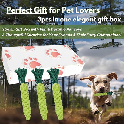 3PCS Green Woven Pet Chew Set, Dog Chew Accessories, Cat Interactive Chews, Safe &amp; Durable Braided Chews for Dogs, Cats &amp; More Pets