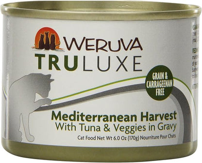Weruva TruLuxe Cat Food, Mediterranean Harvest with Tuna Whole Meat &amp; Veggies in Gravy, 6oz (Pack of 24)