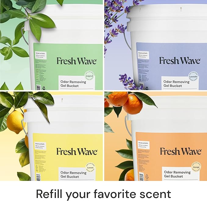 Fresh Wave Odor Removing Gel Bucket, 15.5 lb. (248 oz.) | Lavender Scent Refill | Odor Absorbers for Home | Safer Odor Relief | Natural Plant-Based Odor Eliminator | For Cooking, Trash &amp; Pets