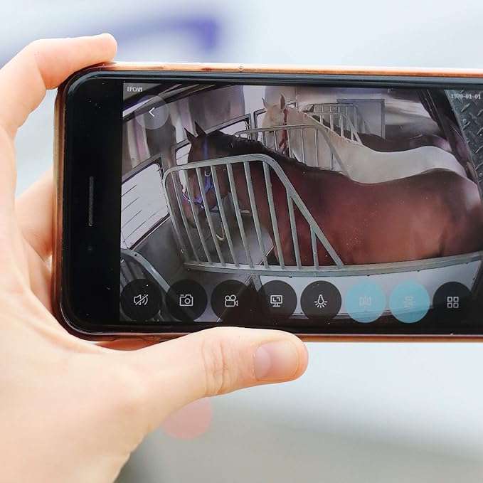 Equine Eye Voyager - Wireless Horse Trailer Camera – Live Video to Your Mobile with Night Vision, Audio - 8 Hours Battery Life - No Cell Signal Needed - Compatible with iPhone &amp; Android Devices