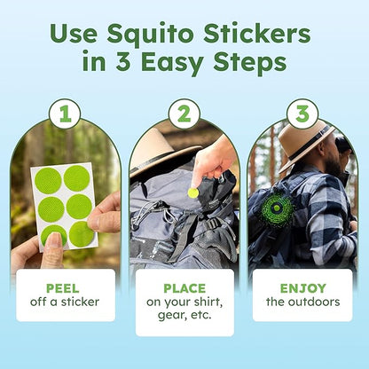 BugMD Squito Stickers Mosquito Repellent Patch for Adults (234 Stickers), Safe &amp; Effective Insect Repellent Patches for Toddlers, Kids, Camping, Beach &amp; Outdoor Essentials