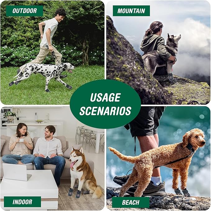Dog Shoes for Medium Dogs, Large Dog Boots for Winter Snow, Hot Pavement, Dog Booties &amp; Paw Protectors Size 3