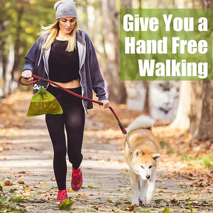 2Packs Dog Poop Bag Holder for Leash Attachment Dog Poop Bag Dispenser Dog Waste Bag Dispensers Dog Poop Bag Holders Fit Dog Leash Accessory With Hand Free Holder Carriers, Black