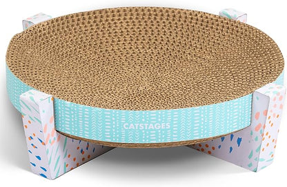Catstages Scratch Snggle &amp; Rest Elevated Cat Lounger and Cat Scratcher for Relaxing and Play, Includes Catnip