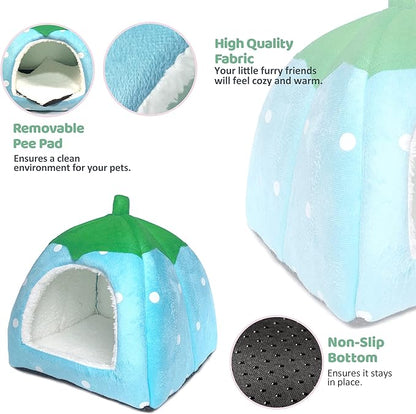 Guinea Pig Hideout Bed Rabbit House Cave Accessories Cozy Hide-Out for Bunny Hedgehog Ferret Chinchilla&amp;Other Small Animals