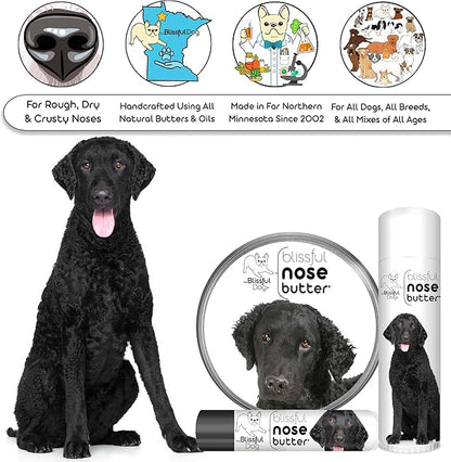The Blissful Dog Curly-Coat Retriever Unscented Nose Butter, 0.15-Ounce