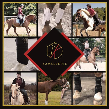 Kavallerie Classic Bandage for Horses, Distributes Pressure Evenly Therapeutic Breathable Fleece Material, Stretchy, Provides, Leg Protection and Support - White - (4 Units per Pack)