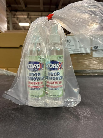 ZORBX Unscented Odor Eliminator for Strong Odor 7.5 Fl Oz Pack of 2 - Used in Hospitals &amp; Healthcare Facilities - Advanced Formula, Fast-Acting Odor Remover Spray for Dog, Cat, House &amp; Carpet