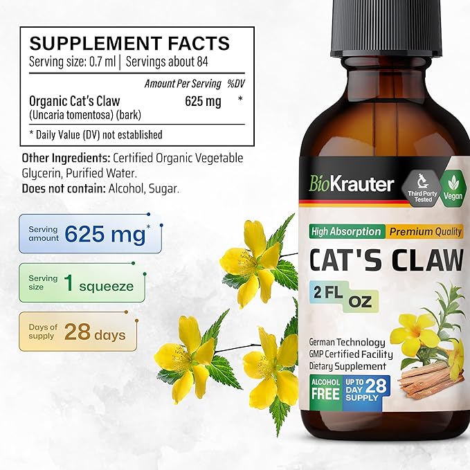 BIO KRAUTER Cats Claw Tincture - Vegan Cat&