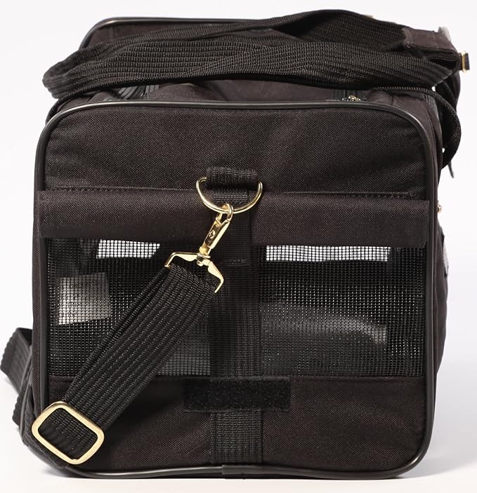 Sherpa Delta Airlines Travel Pet Carrier, Airline Approved &amp; Guaranteed On Board - Black, Medium