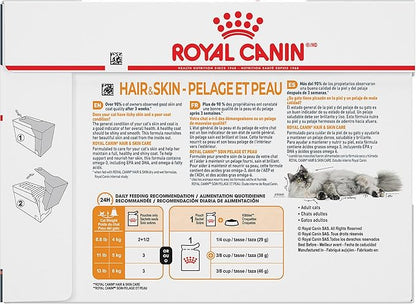 Royal Canin Hair &amp; Skin Care Chunks in Gravy Wet Cat Food Pouch, 3 oz pouch (12-count)