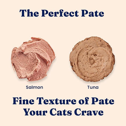 Solid Gold Wet Cat Food Pate in Coconut Oil - Healthy Canned Cat Food Pate w/Real Salmon, Omega Fatty Acids, Vitamins &amp; Minerals - Grain Free &amp; Gluten Free Canned Meals for Cats &amp; Kittens - 24ct/3oz