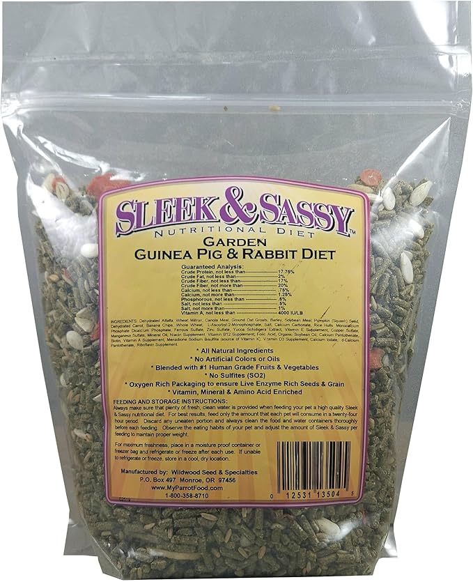 SLEEK &amp; SASSY Garden Guinea Pig &amp; Rabbit Food (4 lbs.)