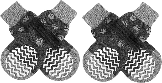 EXPAWLORER Anti Slip Dog Socks to Prevent Licking Paws, Dog Shoes for Hot Pavement, Dog Booties for Small Medium Large Senior Dogs, Traction Control Dog Boots &amp; Paw Protectors for Hardwood Floors