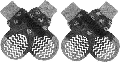 EXPAWLORER Anti Slip Dog Socks to Prevent Licking Paws, Dog Shoes for Hot Pavement, Dog Booties for Small Medium Large Senior Dogs, Traction Control Dog Boots &amp; Paw Protectors for Hardwood Floors