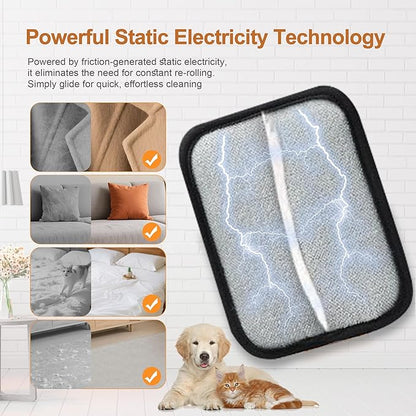 4 Pack Electrostatic Pet Hair Removal Gloves, Reusable Washable Dog &amp; Cat Hair Remover Gloves for Furniture, Carpet, Car Seats, Effortless Cleaning