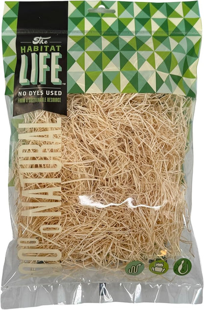 The Habitat Life - Natural Fine Cut Excelsior - for Birds, Hamsters, Gerbils, Rats &amp; Other Small Mammals - Soft &amp; Absorbent - Wood Fiber - Dye-Free &amp; Safe - Small - 1 Pack