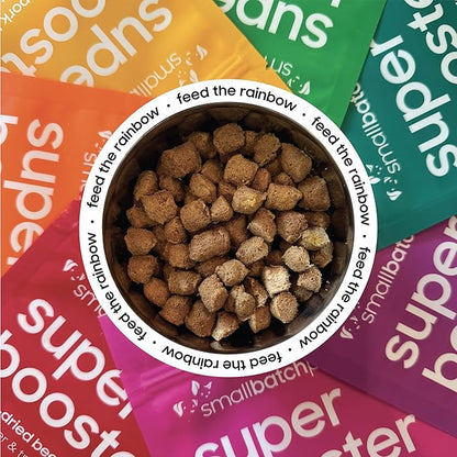 smallbatch Freeze Dried Dog Treats, Superfood Food Topper Duck Bites for Dogs &amp; Cats, Probiotics, Organic Ingredients, High Protein, Grain Free Healthy Treat or Food Topper, Made in The USA, 7 oz Bag
