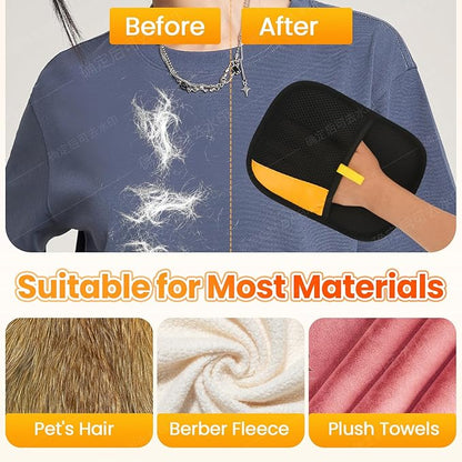 Pet Hair Remover Glove Reusable Electrostatic Cat Dog Hair Removal Grooming Brush Cat Grooming Gloves for Couch, Furniture, Carpet, Curtain