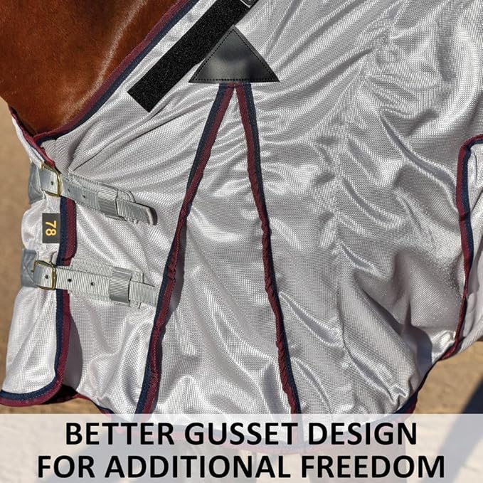 Dura-Tech RipGuard Adjusta-Fit Horse Fly Sheets | Self-Repairing Durability | Enhanced UV &amp; Insect Protection | Ideal for All Horse Breeds