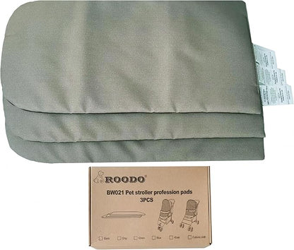 ROODO Pet Stroller Inner Pad for Exclusive Use,Original,Replaceable,Easy to Clean,Set of 3 pc(Gray)