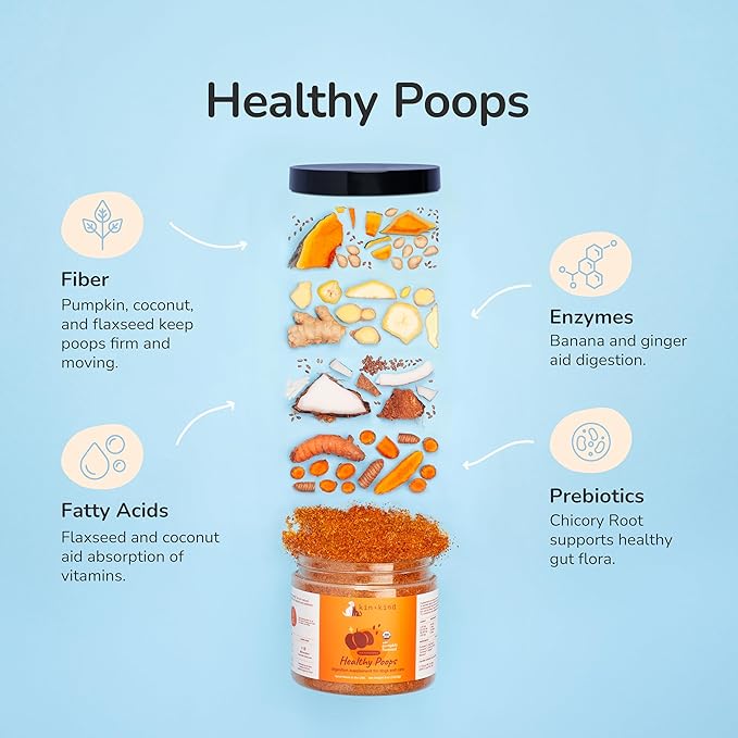 kin+kind Organic Supplements for Dogs&amp;Cats - Pumpkin Boost for Healthy Poops - Hip+Joint Supplement - Vet Formulated, Natural Formula - Made in USA - Poop | Hip+Joint M. (2 x 4 oz)