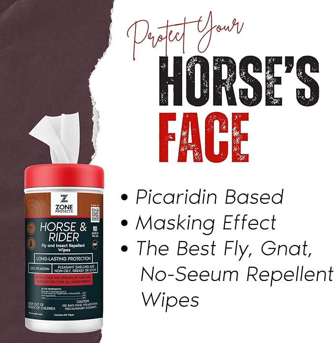 Horse &amp; Rider Fly/Insect Repellent Starter Pack; Picaridin Based 10oz Continuous Spray, 32oz Refill, 80-Count Face/Ear Wipes