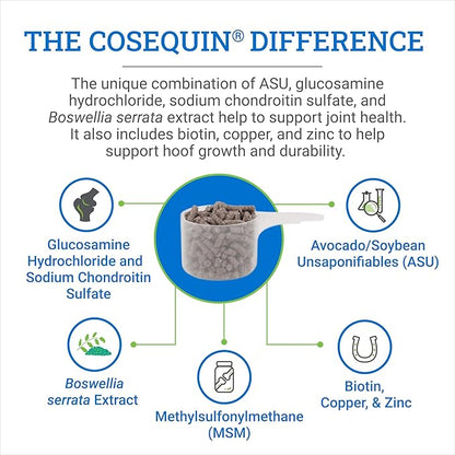 Nutramax Laboratories Cosequin ASU Joint &amp; Hoof Pellets Joint Health Supplement for Horses - Pellets with Glucosamine, Chondroitin, MSM, and Biotin, 1200 Grams