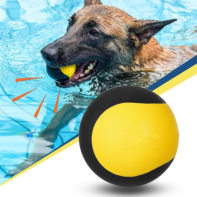 Squeaky Floating Dog Toy – Interactive Water Ball for Fetch &amp; Pool Play, Durable Cognitive Ball for Smart Dogs,Ideal for Medium &amp; Large Dogs