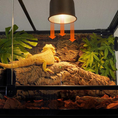 REPTI ZOO 36" x 24" x 18" Glass Reptile Terrarium, Front Opening Reptile Habit Tank with Double Hing Doors, Knock-Down Terrarium with Top Screen Ventilation 68 Gallon