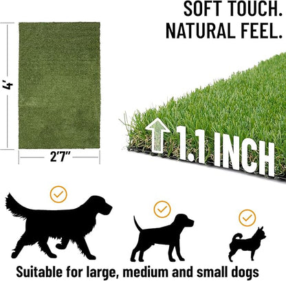 Ottomanson Artificial Grass Puppy Potty Training Pad, 2&