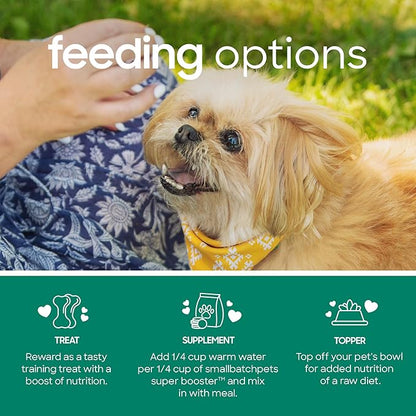 smallbatch Freeze Dried Dog Treats, Superfood Food Topper Lamb Bites for Dogs &amp; Cats, Probiotics, Organic Ingredients, High Protein, Grain Free Healthy Treat or Food Topper, Made in The USA, 7 oz Bag
