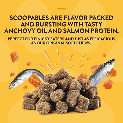 NaturVet Scoopables Omega-Gold Anchovy Oil &amp; Salmon Supplement For Dogs and Cats - Supports Healthy Skin &amp; Coat Plus DHA, EPA, Omega-3, &amp; Omega-6 - Anchovy &amp; Salmon Flavored For Dog and Cat | 11oz Bag