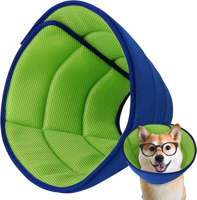 Soft Dog Cone Collar After Surgery Alternative for Dogs to Stop Licking, Comfy Collars for Large/Medium/Small Pet, Adjustable Elizabethan Neuter Recovery E Cones of Shame Neck &amp; Head Ecollars