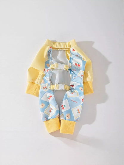 Cartoon Print Pet Jumpsuit