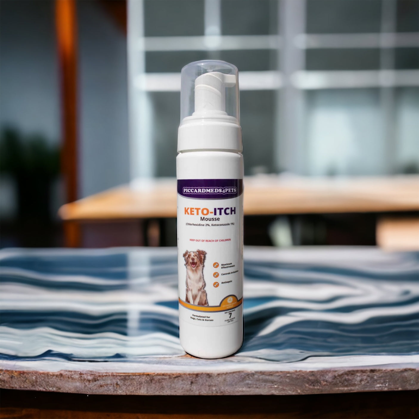 Piccardmeds4pets Keto-Itch Plus Antiseptic Mousse for Cats &amp; Dogs 7 oz. + FREE Bandana!