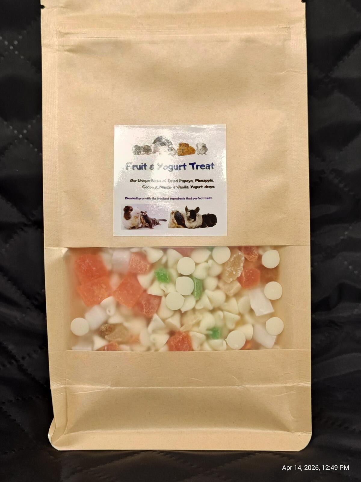 Fruit &amp; Yogurt Blend for Chinchilla, Guinea Pigs, Bunnies, Sugar Gliders, Rats