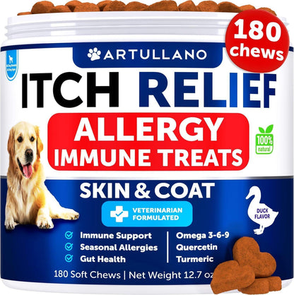 Dog Allergy Relief Chews Itchy Skin Relief Omega-3 Fish Oil