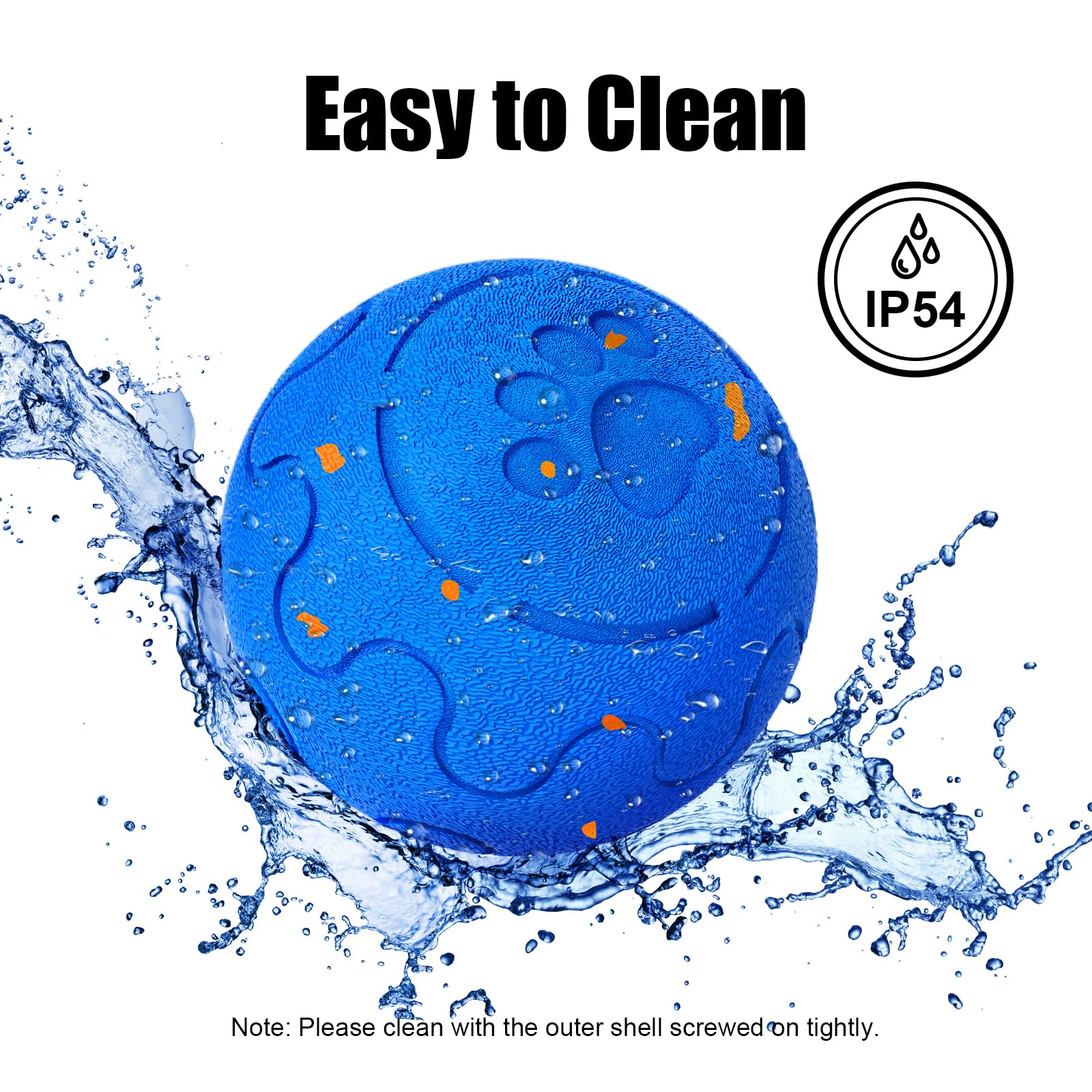 Interactive Dog Ball Toy, Smart Dog Toy For Medium And Large Dogs, Automatic Moving Rotating &amp; Bouncing Ball, Durable E-TPU Material, IP54 Waterproof, Motion-Activated Dog Toy For Active Dogs