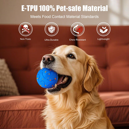 Interactive Dog Ball Toy, Smart Dog Toy For Medium And Large Dogs, Automatic Moving Rotating &amp; Bouncing Ball, Durable E-TPU Material, IP54 Waterproof, Motion-Activated Dog Toy For Active Dogs