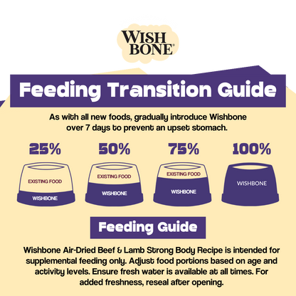 Wishbone Air-Dried Beef &amp; Lamb Recipe Dog Food - 454g