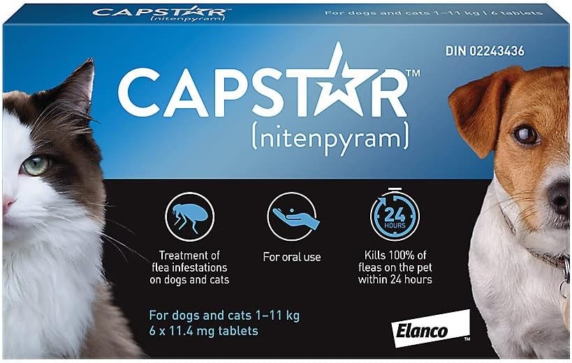 Capstar Fast-Acting Oral Treatment for Dogs &amp; Cats 2-25 lb 6 Doses Fast Acting