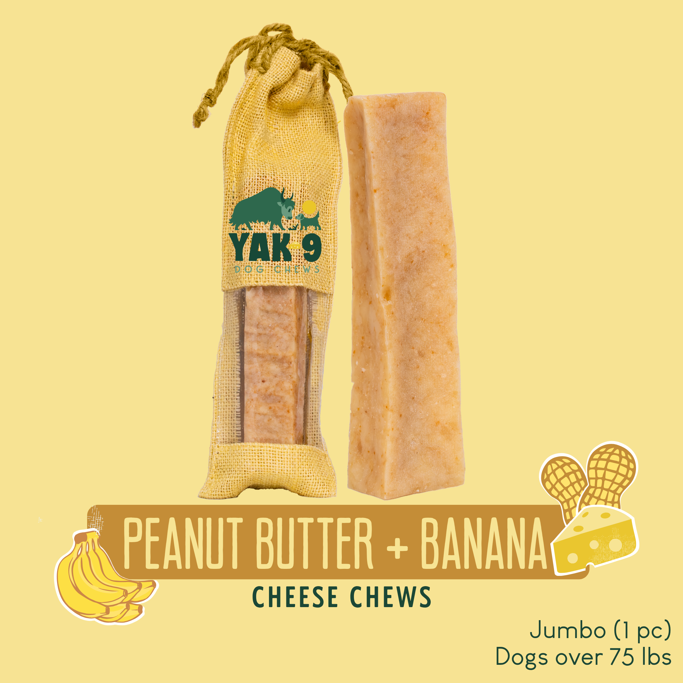 Peanut Butter &amp; Banana Chews for Dogs