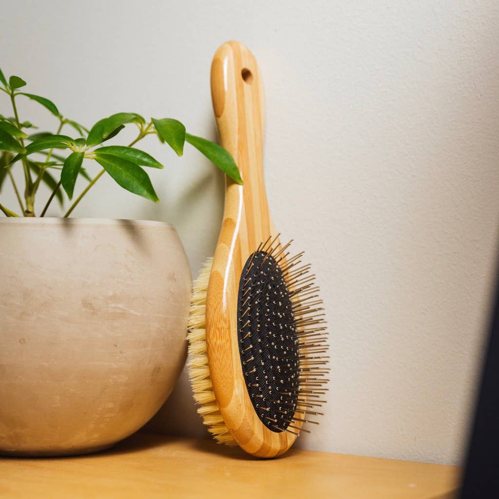 Bamboo Dog &amp; Pet Grooming Brush | Pet Bestseller