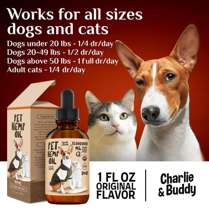 Hemp Oil for Dogs &amp; Cats Hip &amp; Joint &amp; Skin Support