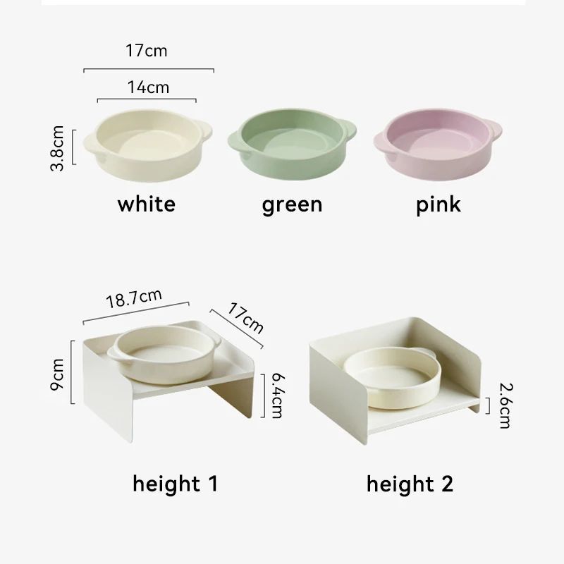 The Pet Bowl Is Made Of Metal, With A Ceramic Base And High Legs To Protect The Cat&