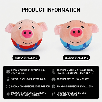 Interactive Jumping Pig Toy Ball