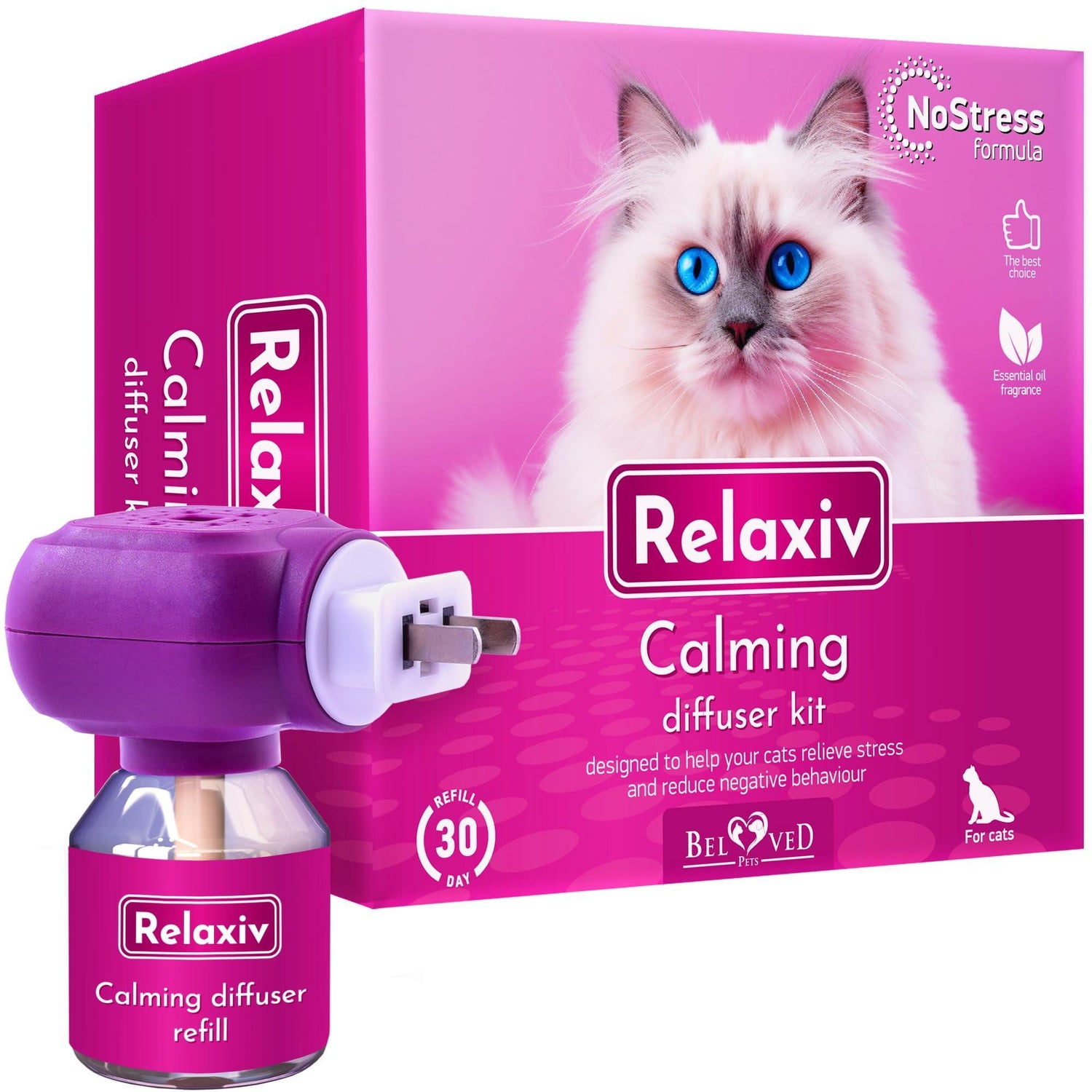 Cat Calming Pheromone Diffuser Anti-Anxiety for Cats &amp; Dogs