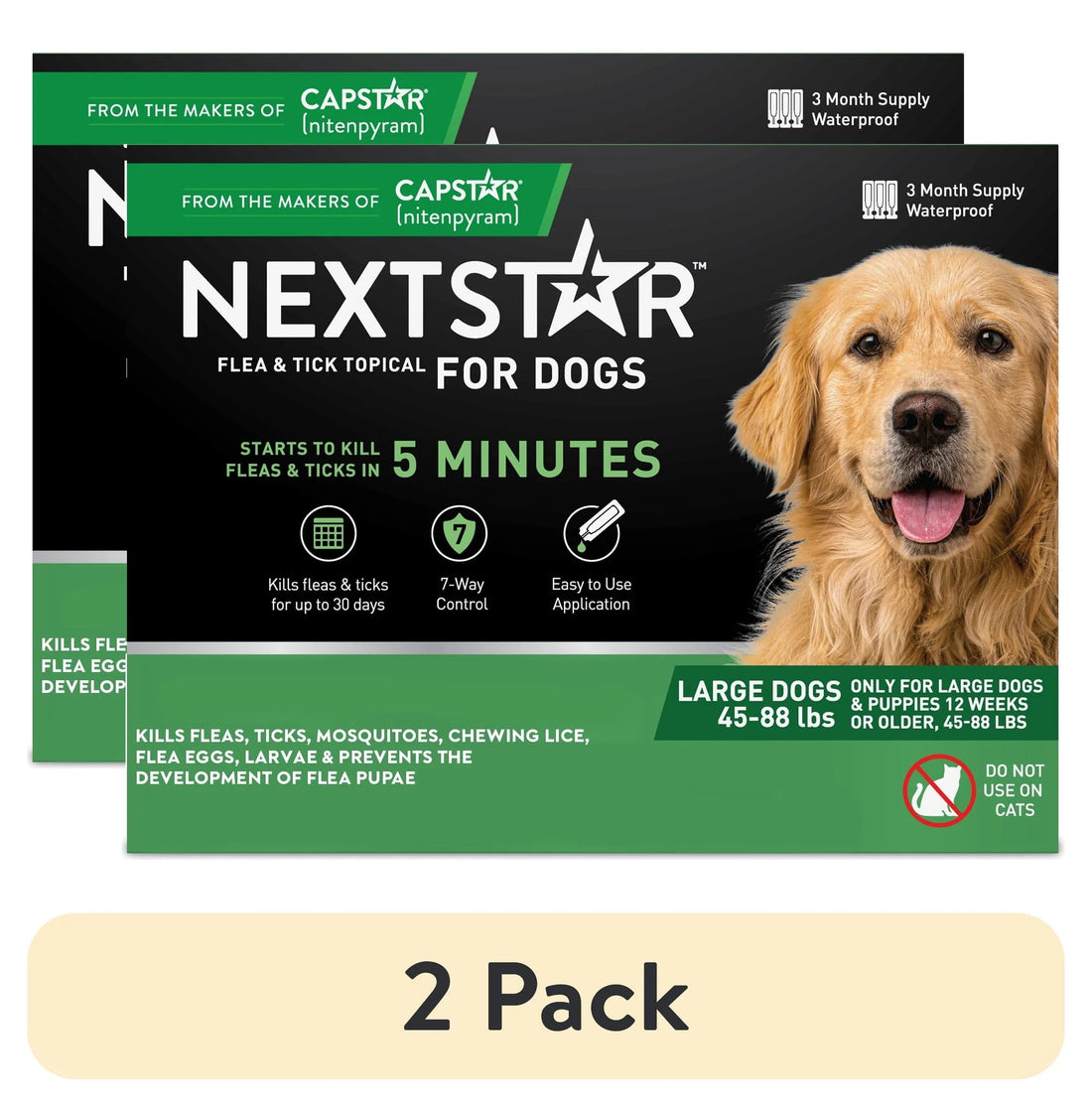 Protect Your Dog from Fleas &amp; Ticks with NEXTSTAR: Fast-Acting 3-Month Supply for Dogs 45-88 Lbs